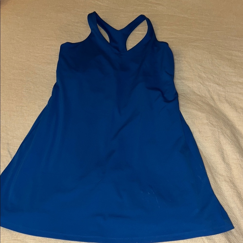 Girlfriend Collective Blue Racerback Dress